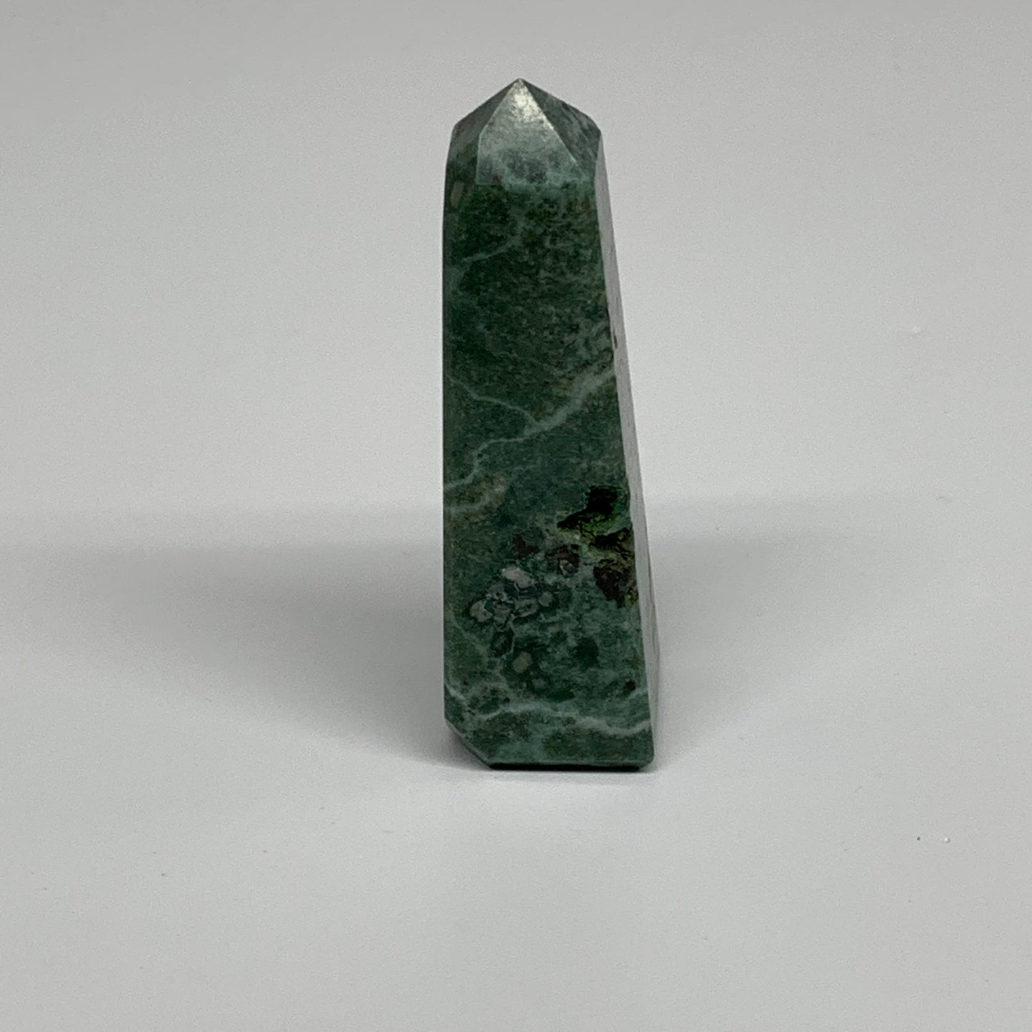 76.4g, 3.2"x0.9", Tree Agate Tower Obelisk Point Crystal @Brazil, B31393
