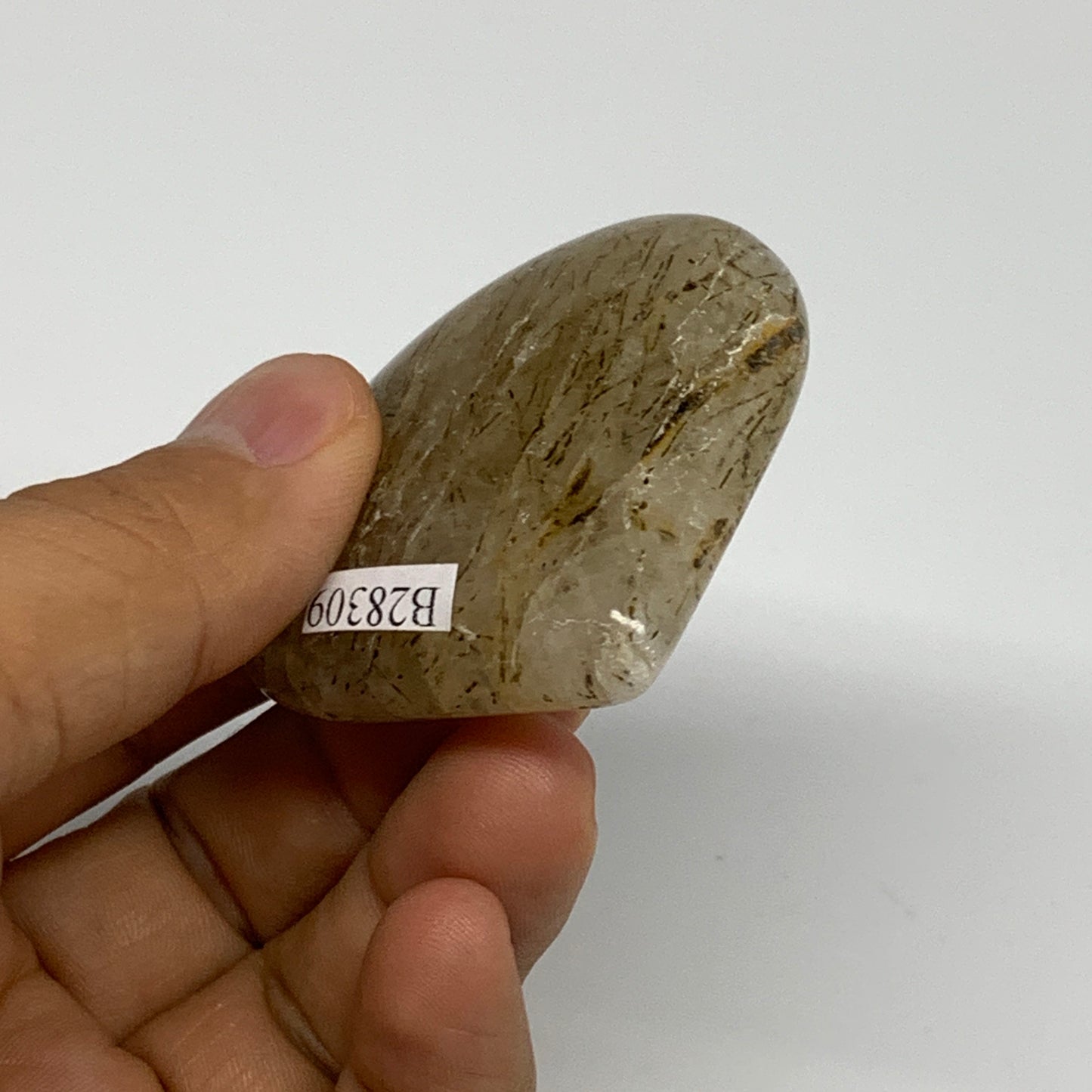 58.8g, 1.9"x2.1"x0.7", Natural Small Rutile Quartz Crystal Heart Reiki, B28309