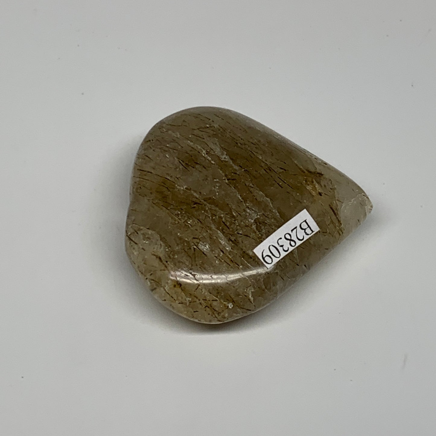 58.8g, 1.9"x2.1"x0.7", Natural Small Rutile Quartz Crystal Heart Reiki, B28309