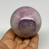 376.3g, 2.4"(61mm) Natural Fluorite Sphere Ball Gemstone Crystal, B29845