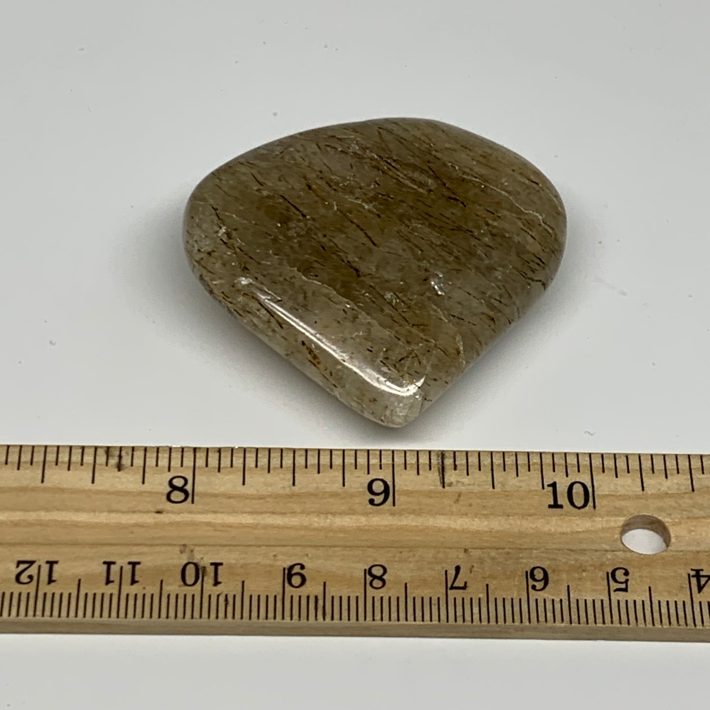 58.8g, 1.9"x2.1"x0.7", Natural Small Rutile Quartz Crystal Heart Reiki, B28309