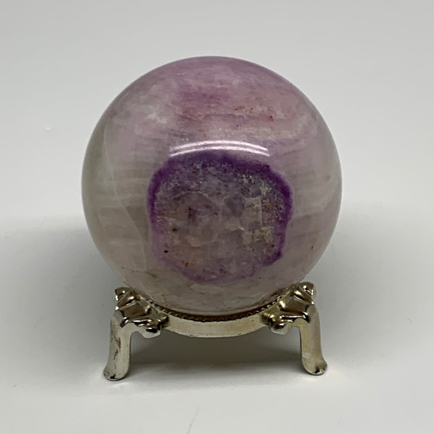 376.3g, 2.4"(61mm) Natural Fluorite Sphere Ball Gemstone Crystal, B29845