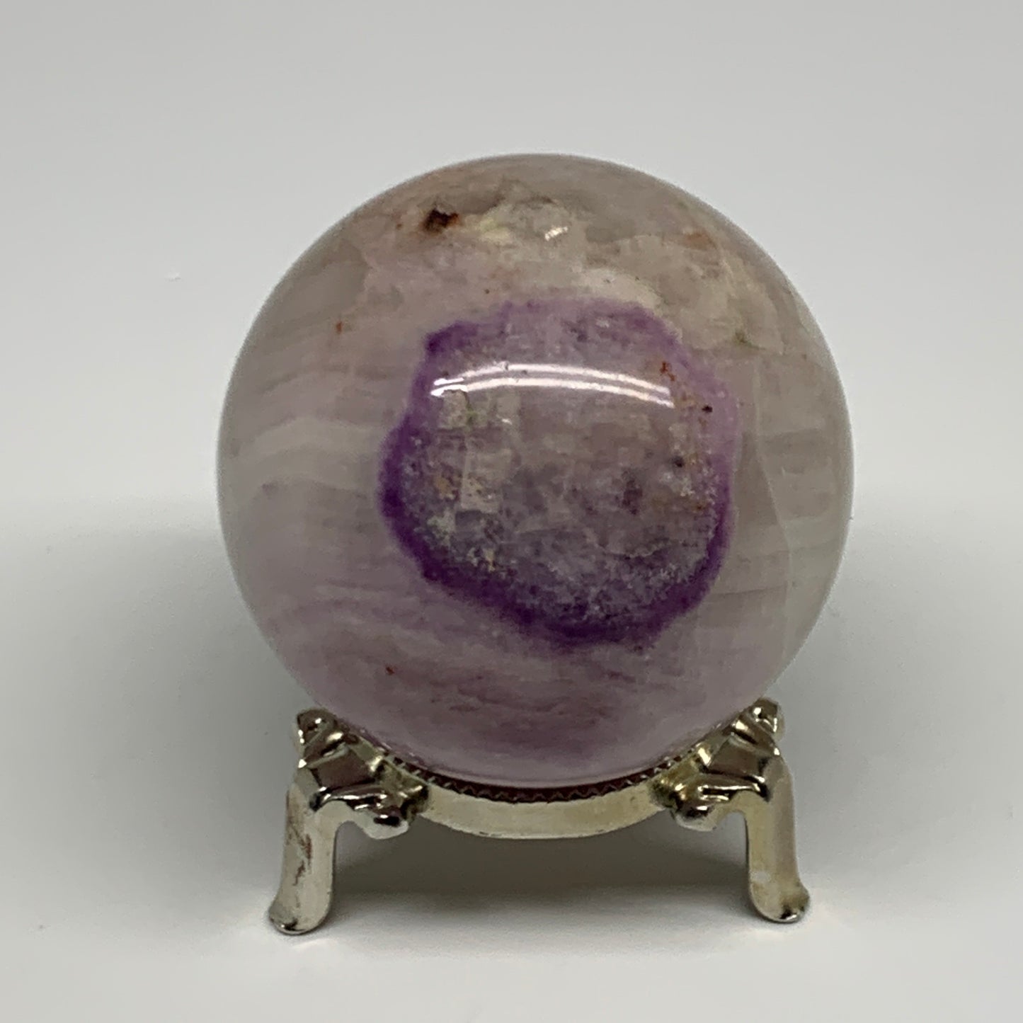 376.3g, 2.4"(61mm) Natural Fluorite Sphere Ball Gemstone Crystal, B29845