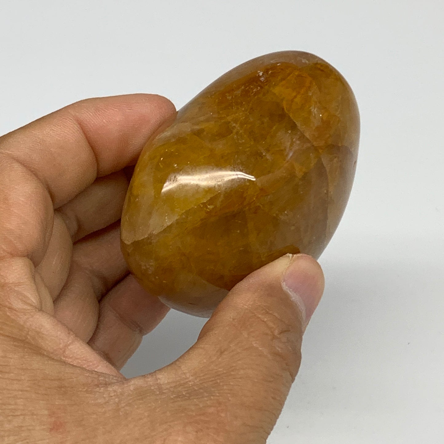 211.6g, 2.5"x2.5"x1.5" Yellow Healing Quartz Heart Crystal @Madagascar, B30554