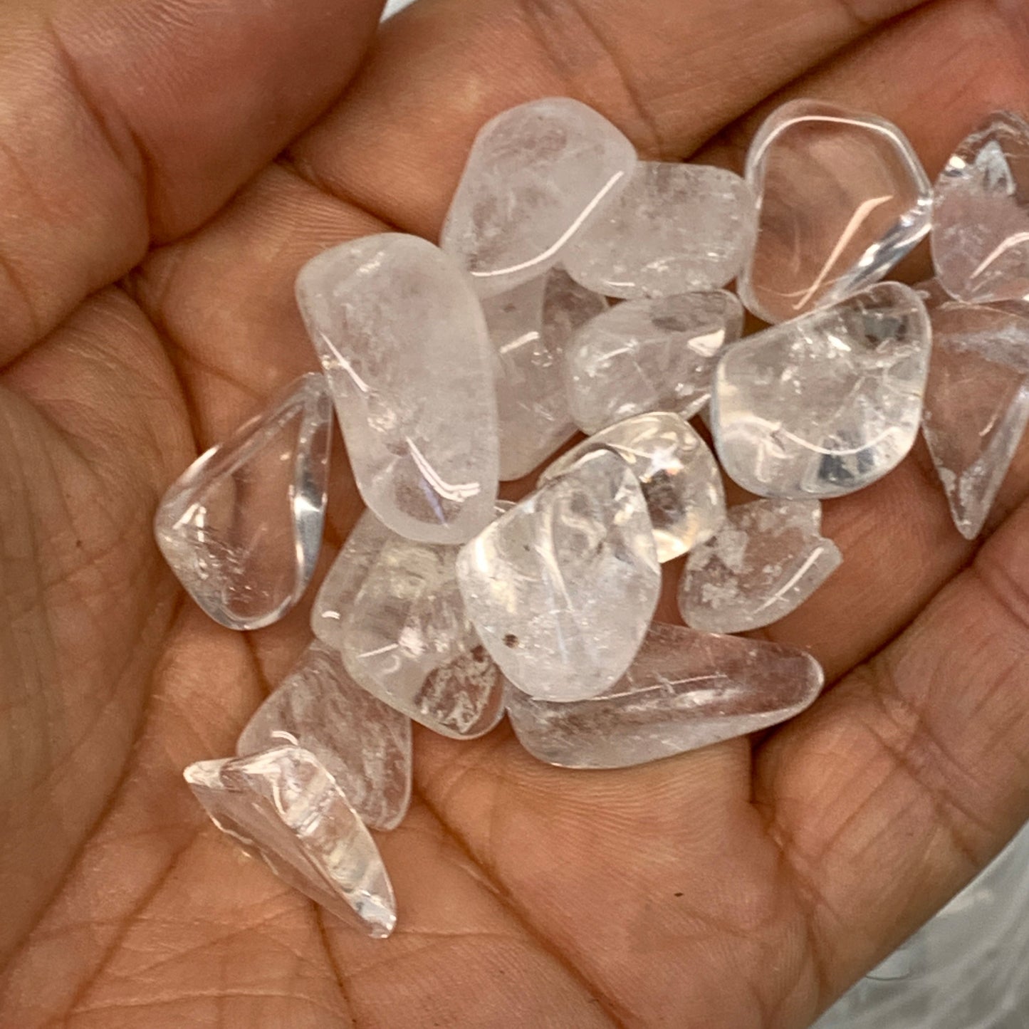 2.2 lbs, Natural Clear Quartz Gravel, Chips, Tumbled Crystal Stones,