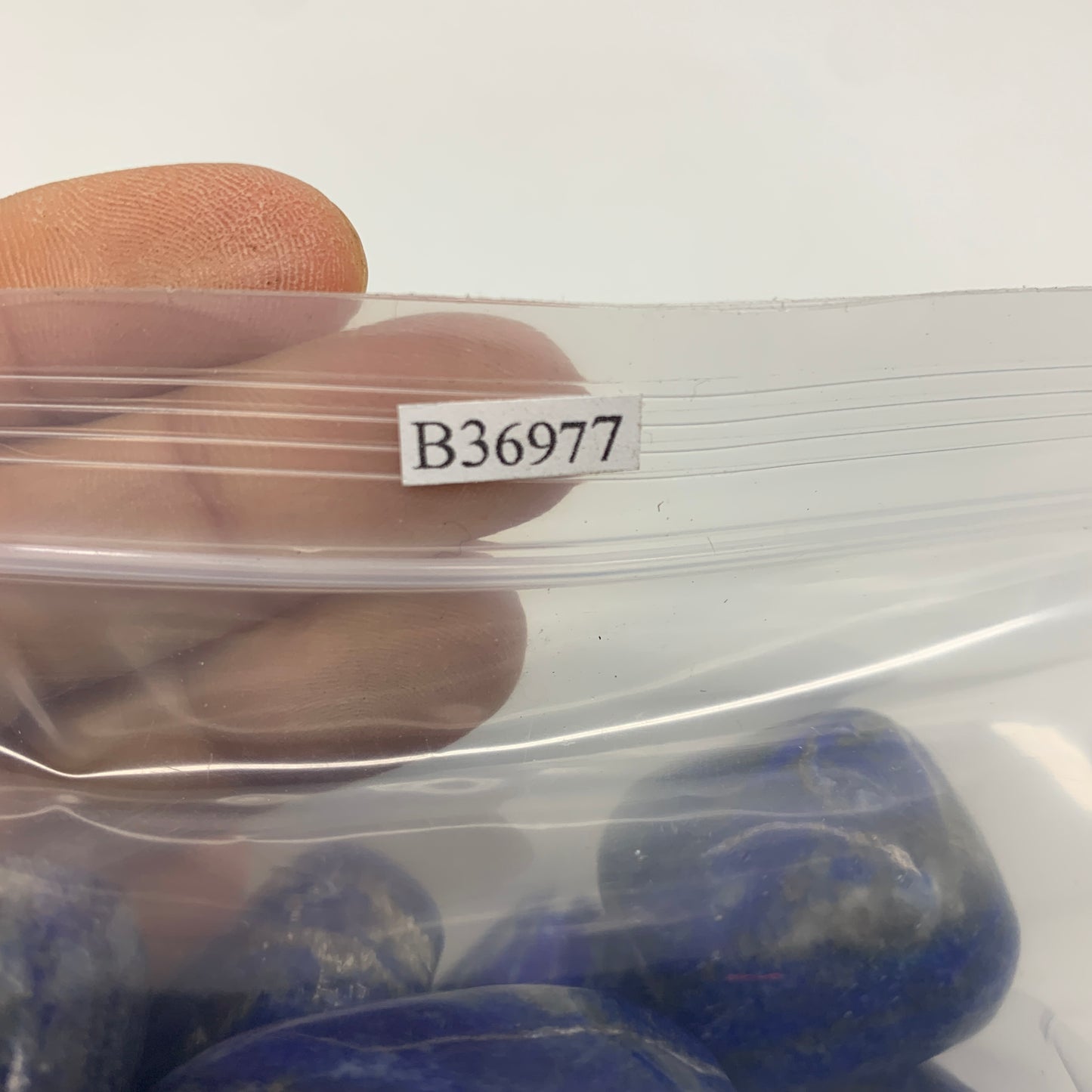 2.2 lb, 1"-1.7",31 pcs, Lapis Lazuli Tumbled Stone Polished, B36977