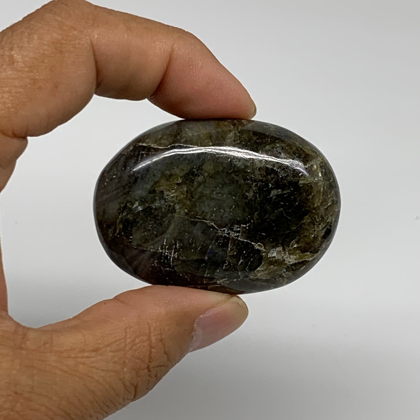 169.9g, 2"-2", 3pcs, Labradorite Palm-stone Polished Gemstone, B35540