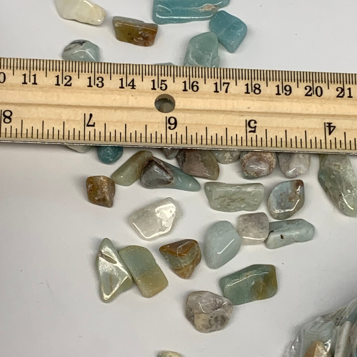 2.2 lbs, Natural Amazonite Quartz Gravel, Chips, Tumbled Crystal Stones,