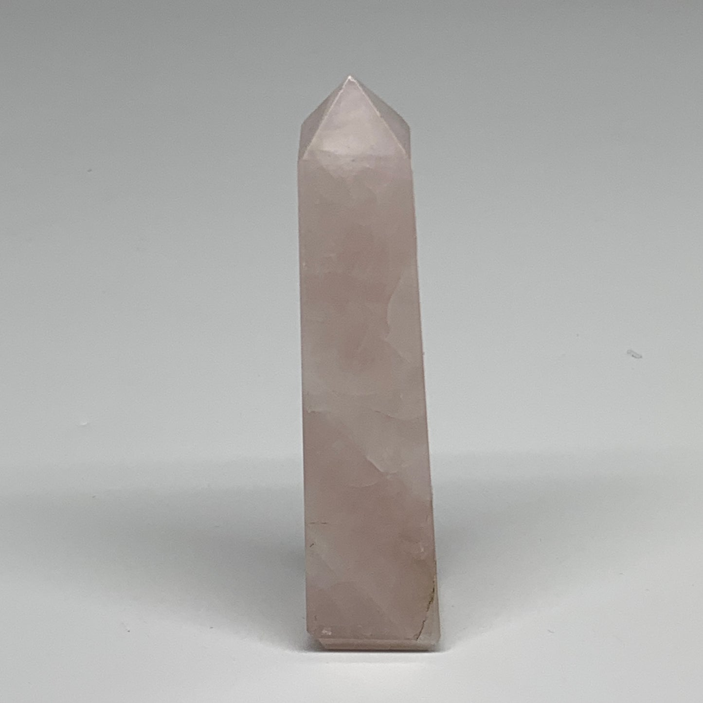94.3g,3.9"x0.9"x0.9" Rose Quartz Tower Obelisk Point Crystal @Brazil, B31397