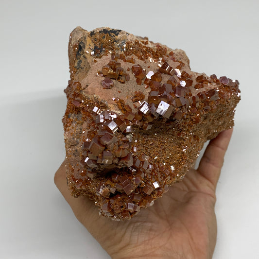 6.16 lbs, 7.2"x4.8"x4.8", Vanadinite Crystals Cluster Mineral Specimens, B33994