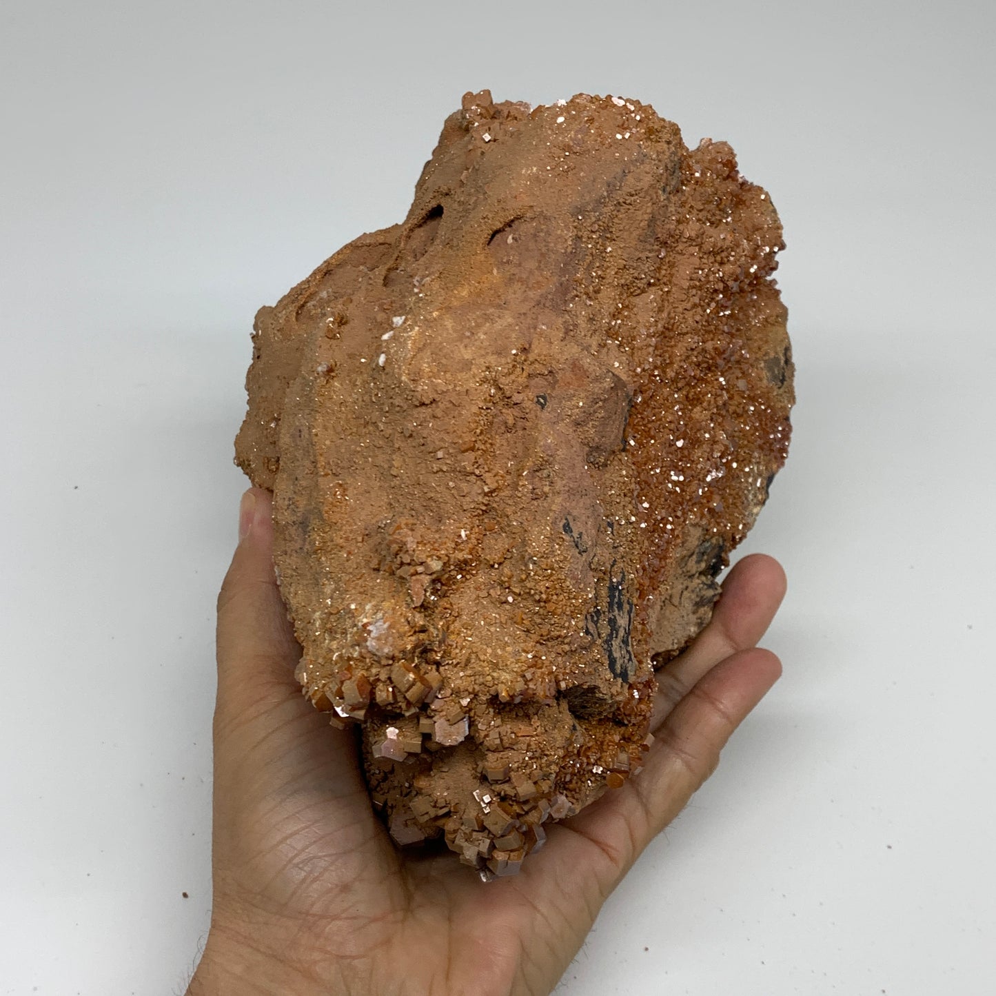 6.16 lbs, 7.2"x4.8"x4.8", Vanadinite Crystals Cluster Mineral Specimens, B33994