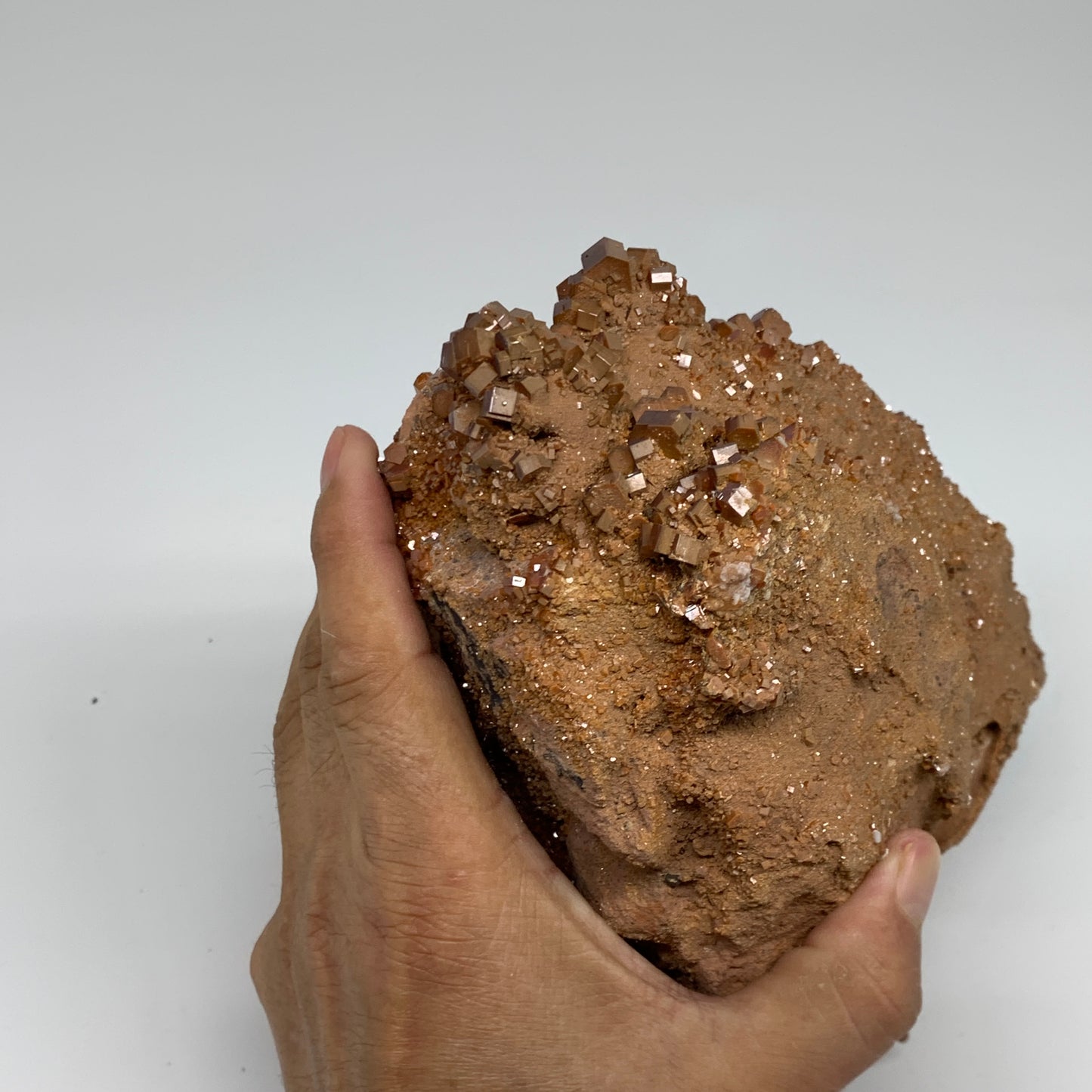 6.16 lbs, 7.2"x4.8"x4.8", Vanadinite Crystals Cluster Mineral Specimens, B33994