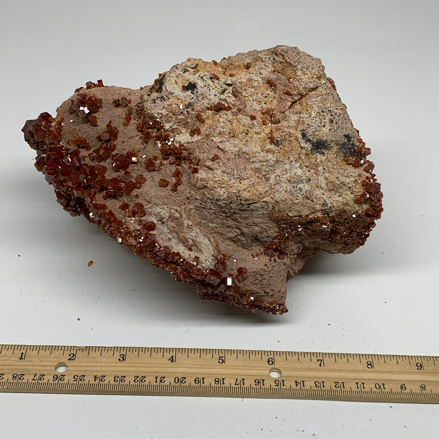 6.16 lbs, 7.2"x4.8"x4.8", Vanadinite Crystals Cluster Mineral Specimens, B33994