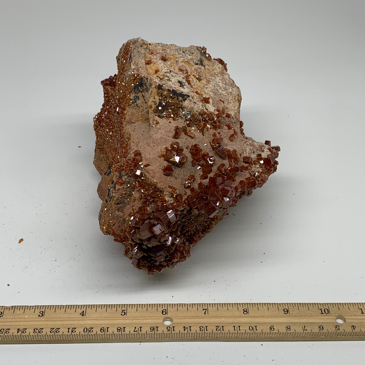 6.16 lbs, 7.2"x4.8"x4.8", Vanadinite Crystals Cluster Mineral Specimens, B33994