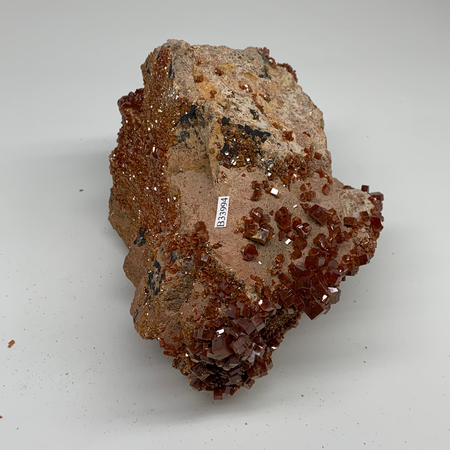 6.16 lbs, 7.2"x4.8"x4.8", Vanadinite Crystals Cluster Mineral Specimens, B33994