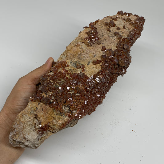 6.37 lbs, 11.9"x3.2"x3.2", Vanadinite Crystals Cluster Mineral Specimens, B33995
