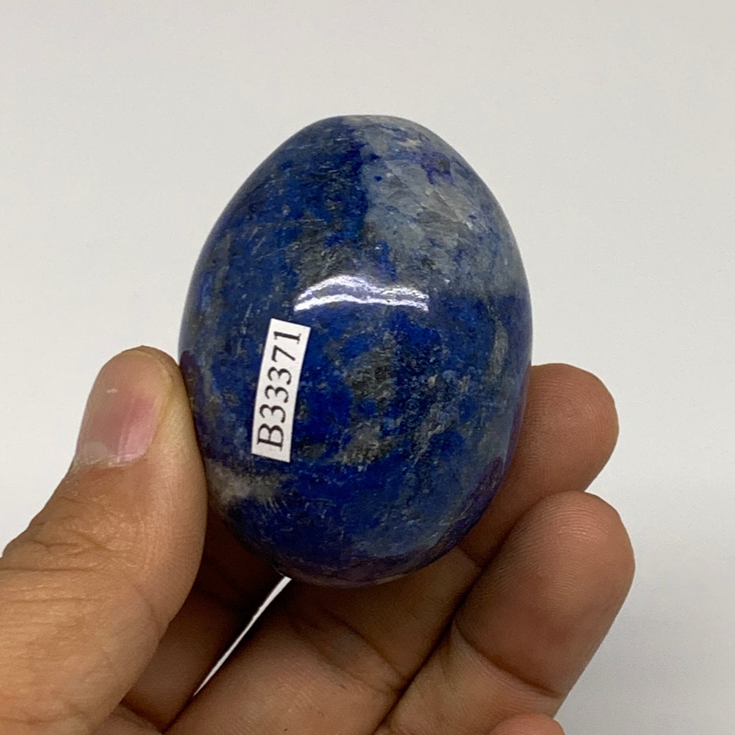 124.5g, 2.1"x1.5", Natural Lapis Lazuli Egg Polished, Clearance, B33371
