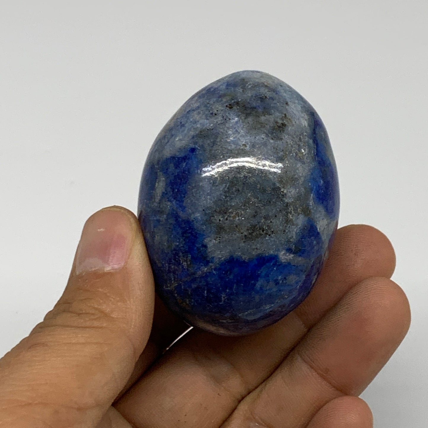 124.5g, 2.1"x1.5", Natural Lapis Lazuli Egg Polished, Clearance, B33371