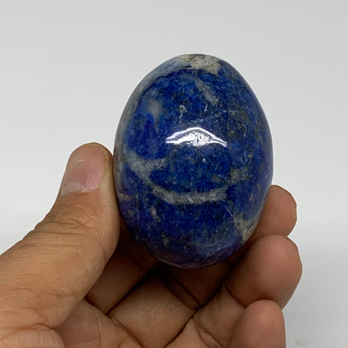 124.5g, 2.1"x1.5", Natural Lapis Lazuli Egg Polished, Clearance, B33371