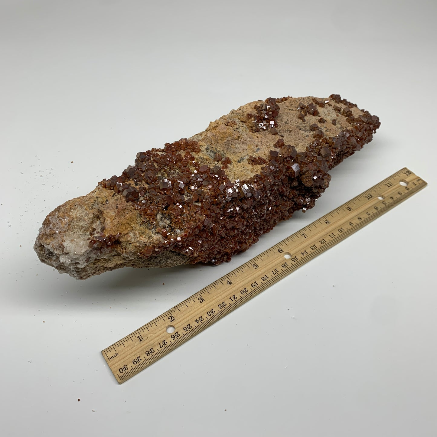 6.37 lbs, 11.9"x3.2"x3.2", Vanadinite Crystals Cluster Mineral Specimens, B33995