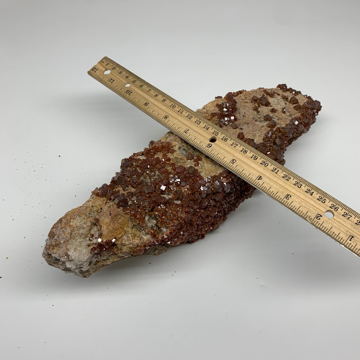6.37 lbs, 11.9"x3.2"x3.2", Vanadinite Crystals Cluster Mineral Specimens, B33995
