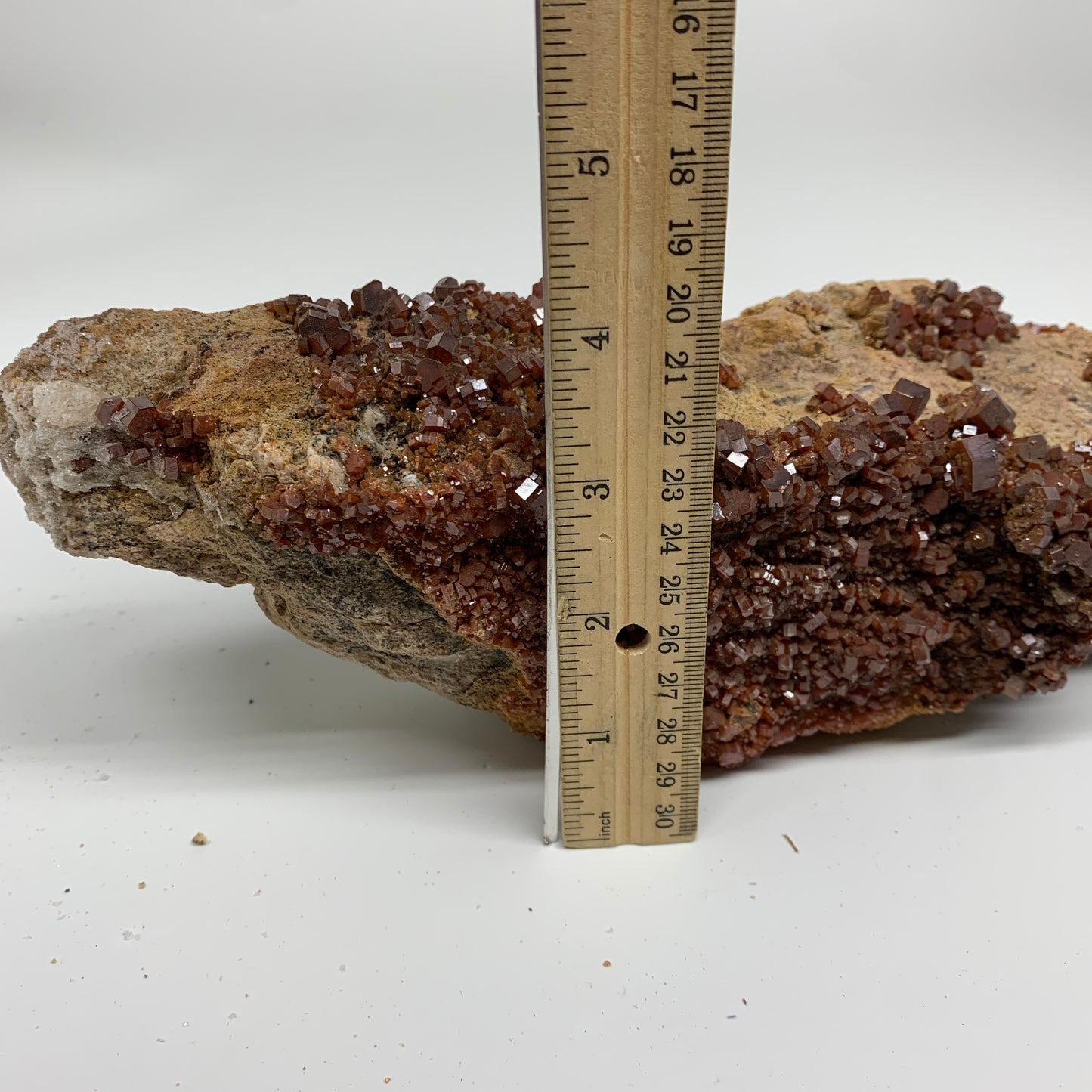 6.37 lbs, 11.9"x3.2"x3.2", Vanadinite Crystals Cluster Mineral Specimens, B33995