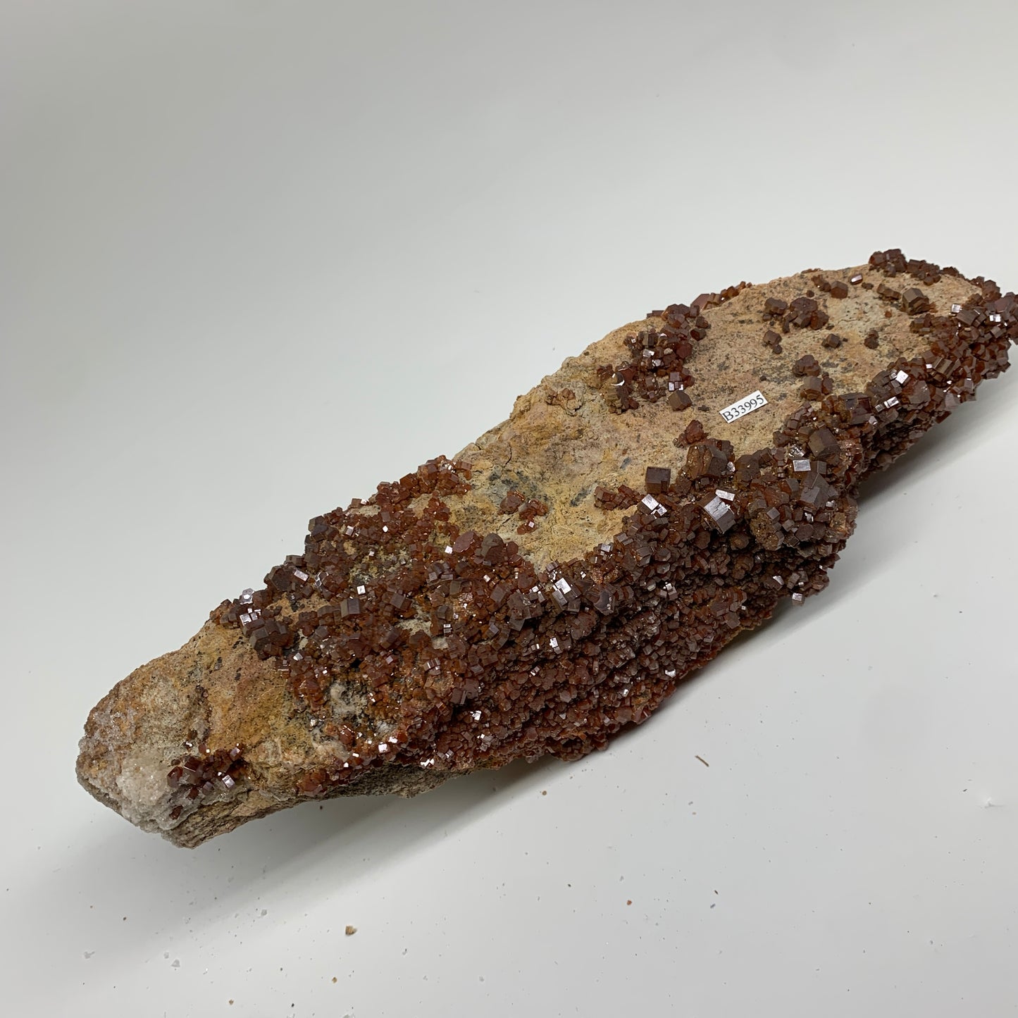 6.37 lbs, 11.9"x3.2"x3.2", Vanadinite Crystals Cluster Mineral Specimens, B33995