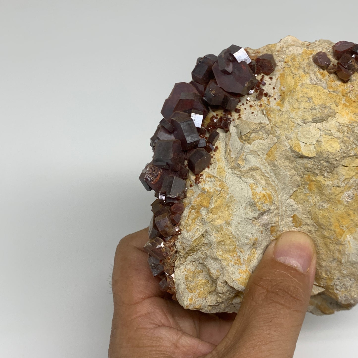 3.56 lbs, 5.2"x4"x3.1", Vanadinite Crystals Cluster Mineral Specimens, B33996