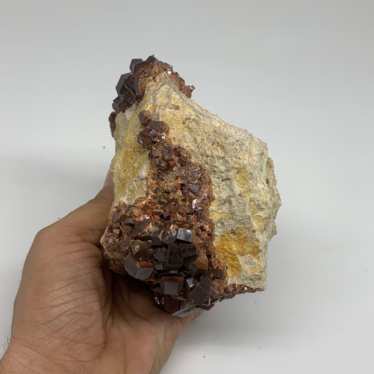 3.56 lbs, 5.2"x4"x3.1", Vanadinite Crystals Cluster Mineral Specimens, B33996