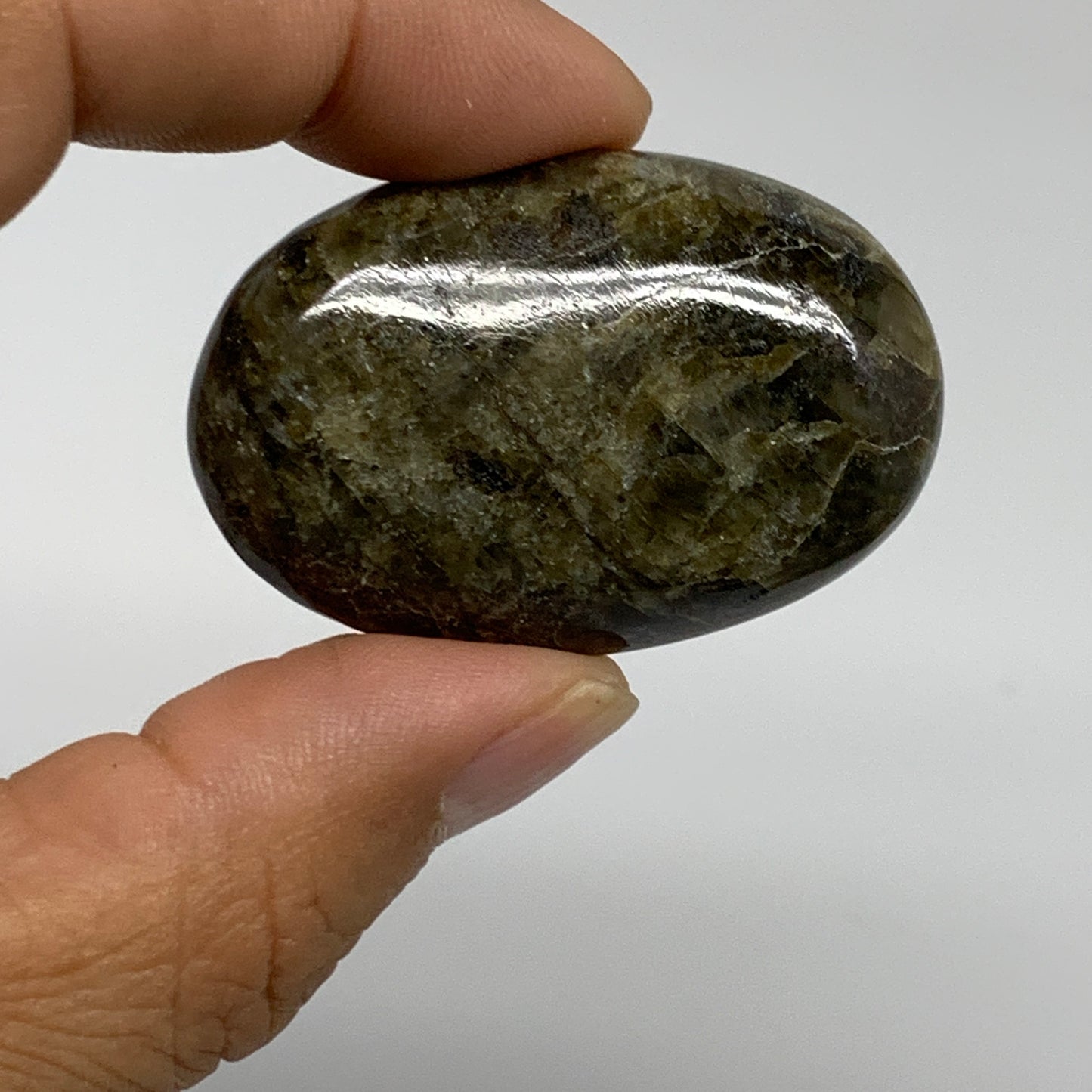 176.7g, 1.8"-1.9", 5pcs, Labradorite Palm-stone Polished Gemstone, B35543