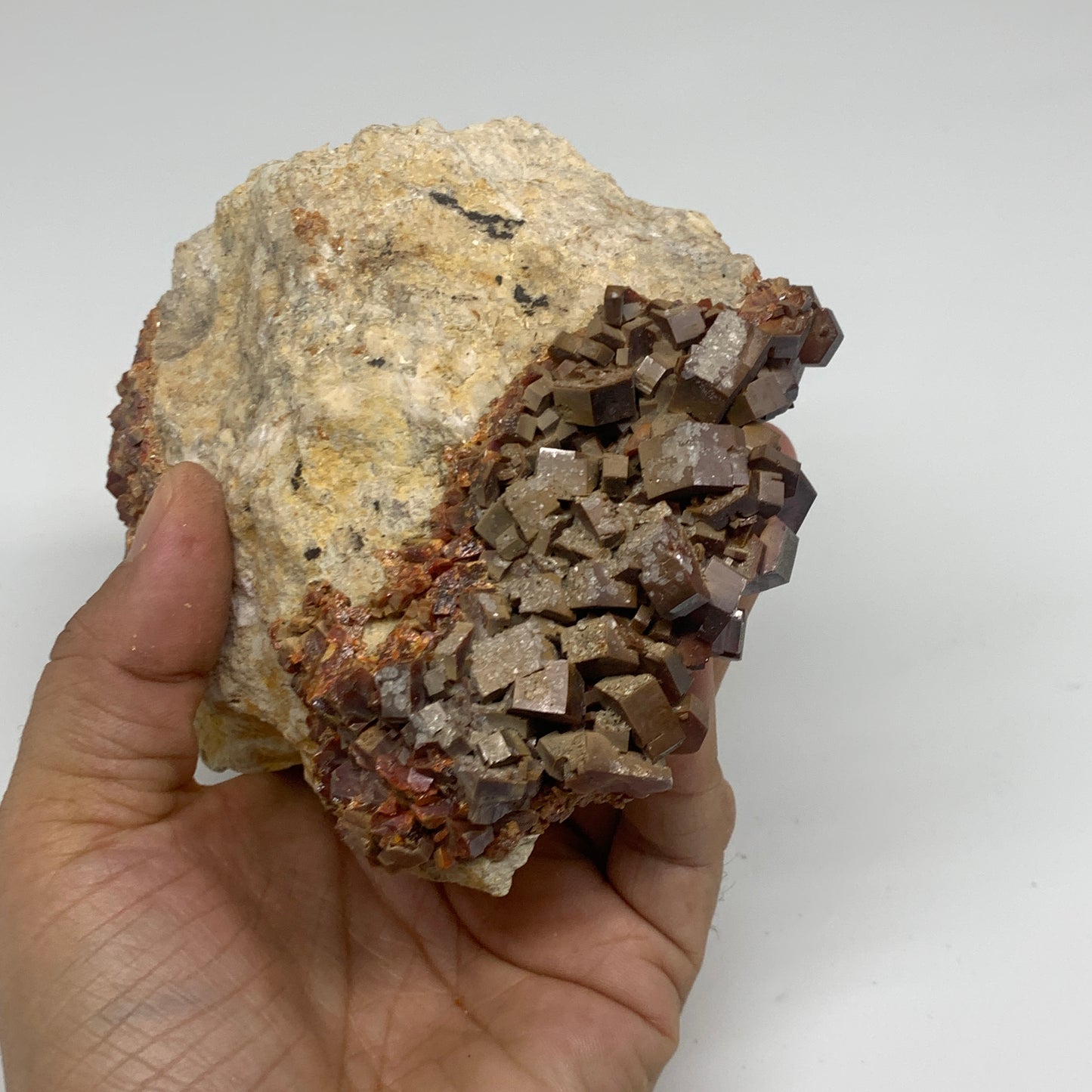 3.56 lbs, 5.2"x4"x3.1", Vanadinite Crystals Cluster Mineral Specimens, B33996