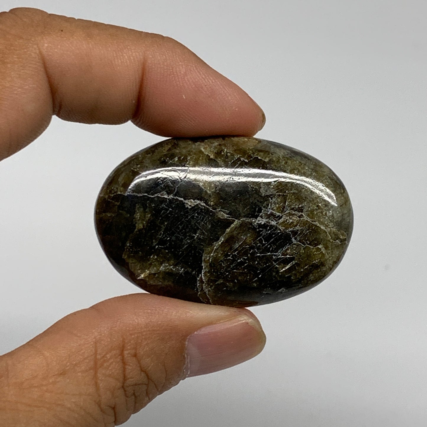 176.7g, 1.8"-1.9", 5pcs, Labradorite Palm-stone Polished Gemstone, B35543