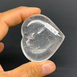 62.8g, 1.8"x2"x0.7", Natural Untreated Small Quartz Crystal Heart Reiki, B28316