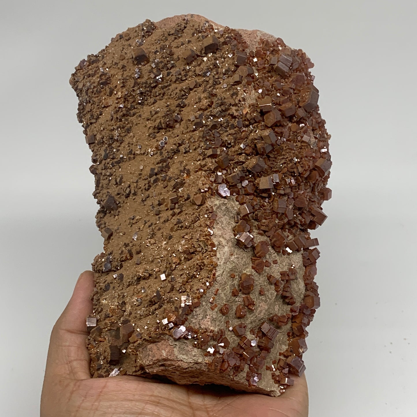 2.35 lbs, 5.8"x4.1"x2.1", Vanadinite Crystals Cluster Mineral Specimens, B33998