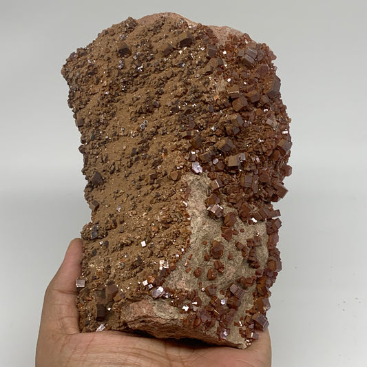 2.35 lbs, 5.8"x4.1"x2.1", Vanadinite Crystals Cluster Mineral Specimens, B33998