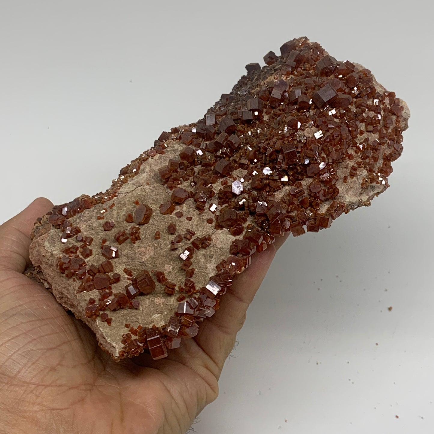 2.35 lbs, 5.8"x4.1"x2.1", Vanadinite Crystals Cluster Mineral Specimens, B33998