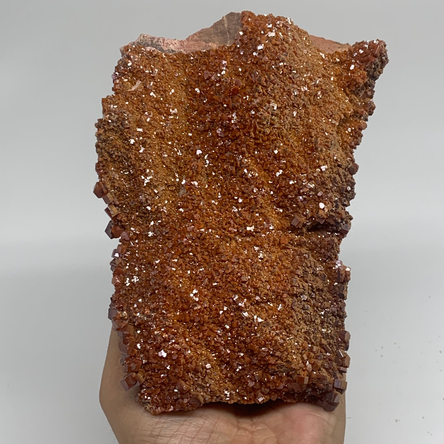 2.35 lbs, 5.8"x4.1"x2.1", Vanadinite Crystals Cluster Mineral Specimens, B33998