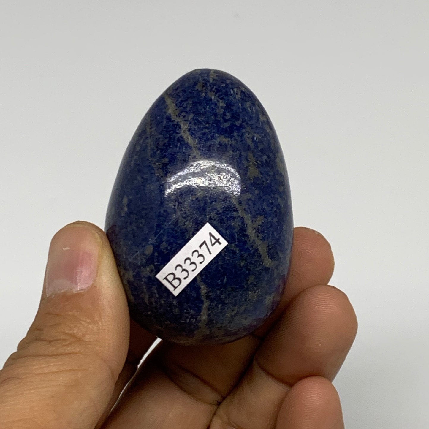 112.3g, 2.1"x1.4", Natural Lapis Lazuli Egg Polished, Clearance, B33374