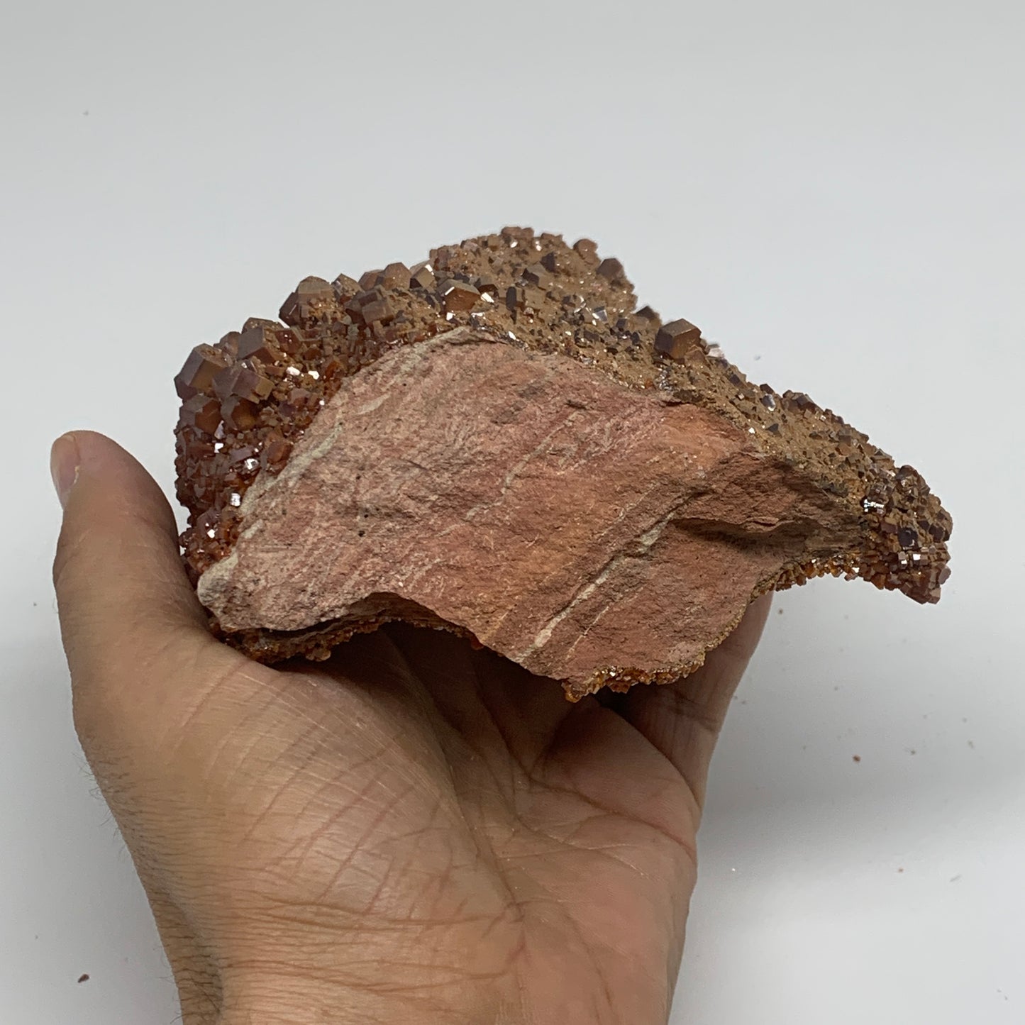 2.35 lbs, 5.8"x4.1"x2.1", Vanadinite Crystals Cluster Mineral Specimens, B33998