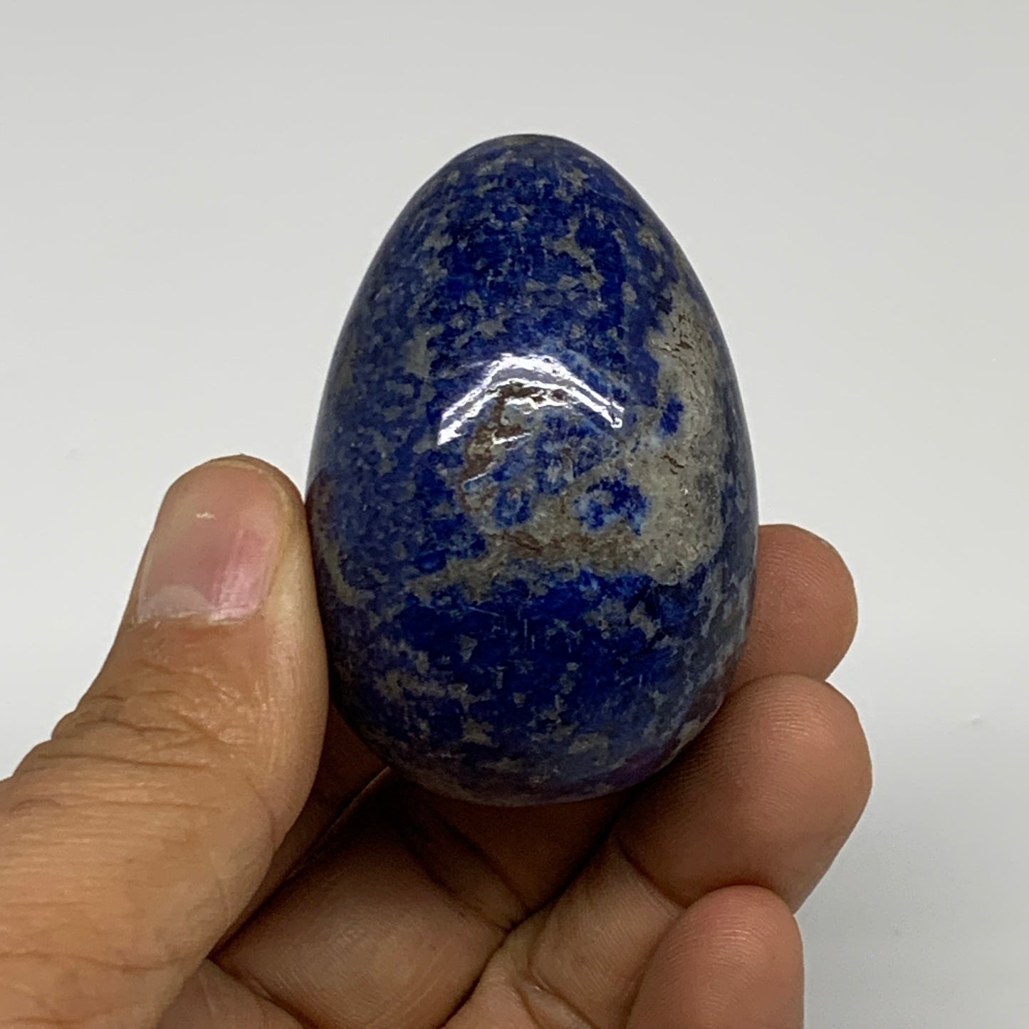 112.3g, 2.1"x1.4", Natural Lapis Lazuli Egg Polished, Clearance, B33374