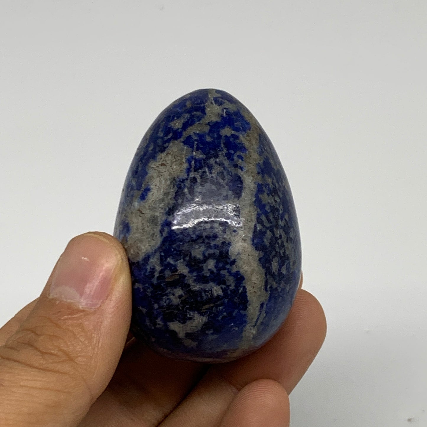 112.3g, 2.1"x1.4", Natural Lapis Lazuli Egg Polished, Clearance, B33374