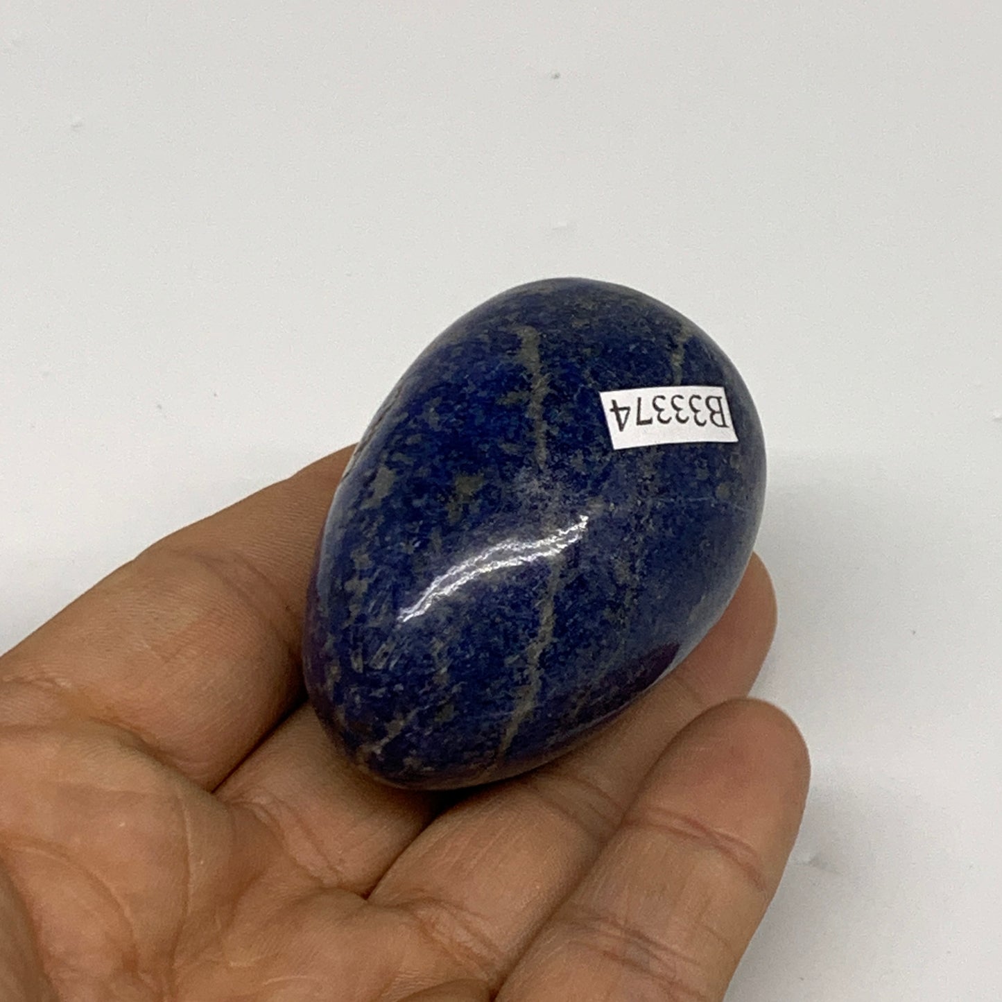 112.3g, 2.1"x1.4", Natural Lapis Lazuli Egg Polished, Clearance, B33374