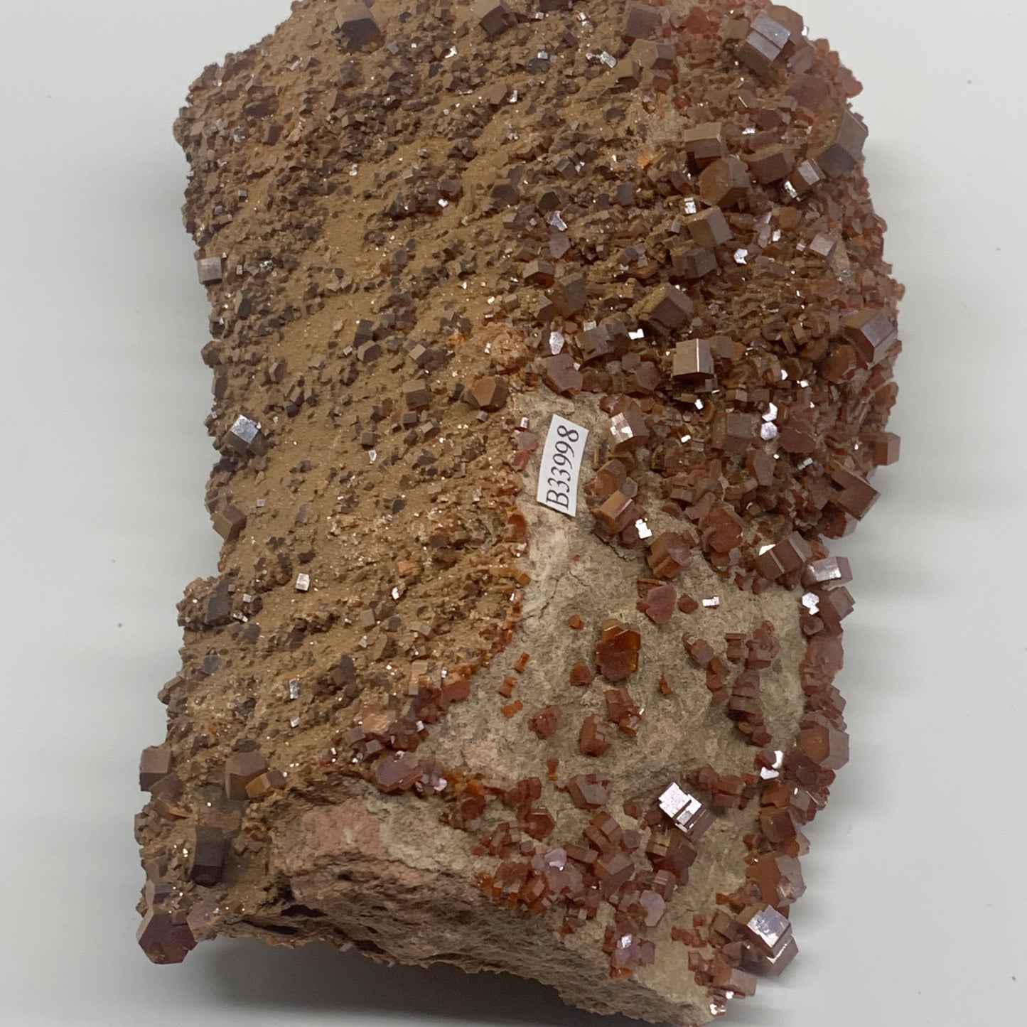 2.35 lbs, 5.8"x4.1"x2.1", Vanadinite Crystals Cluster Mineral Specimens, B33998