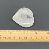 60.3g, 1.8"x2.1"x0.7", Natural Untreated Small Quartz Crystal Heart Reiki, B2831