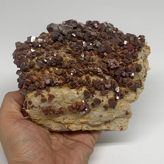 3 lbs, 5.7"x5"x2.8", Vanadinite Crystals Cluster Mineral Specimens, B34000