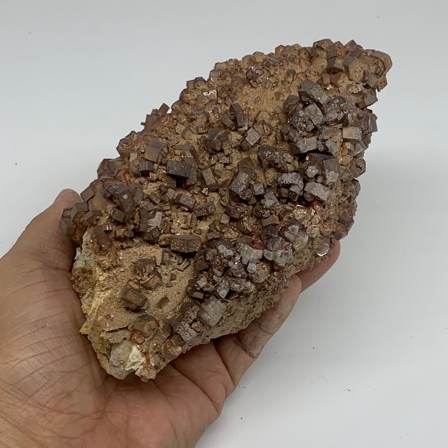 3 lbs, 5.7"x5"x2.8", Vanadinite Crystals Cluster Mineral Specimens, B34000