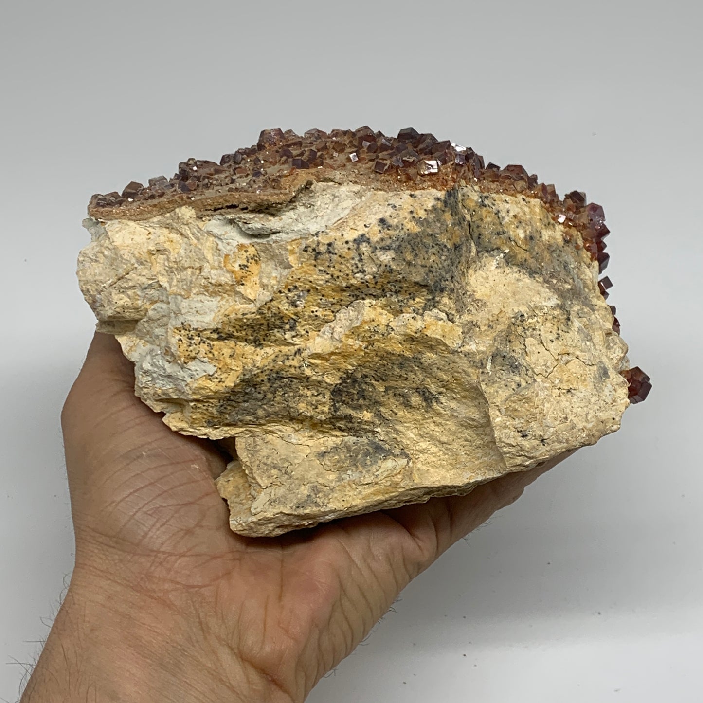 3 lbs, 5.7"x5"x2.8", Vanadinite Crystals Cluster Mineral Specimens, B34000