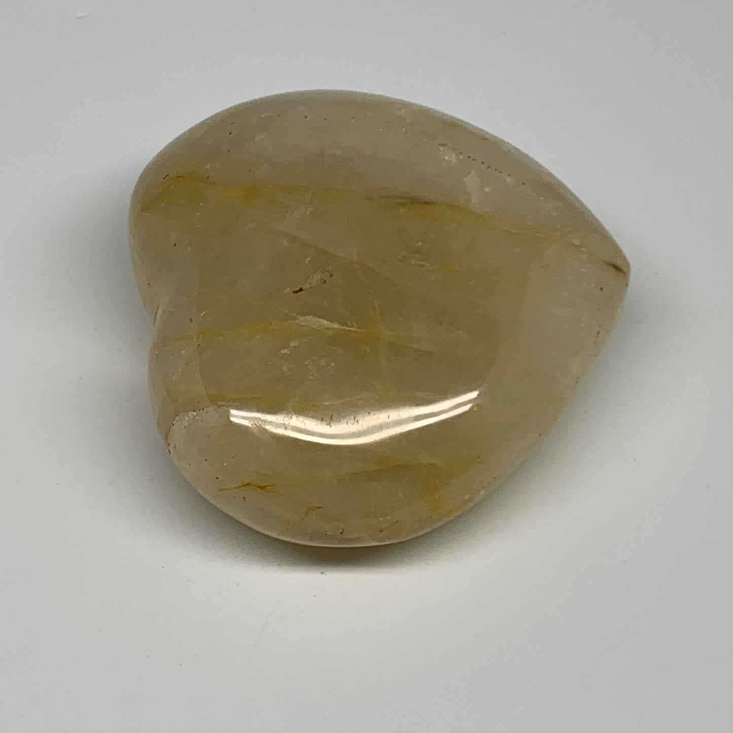 332.8g, 3"x3.3"x1.4" Yellow Healing Quartz Heart Crystal @Madagascar, B30562