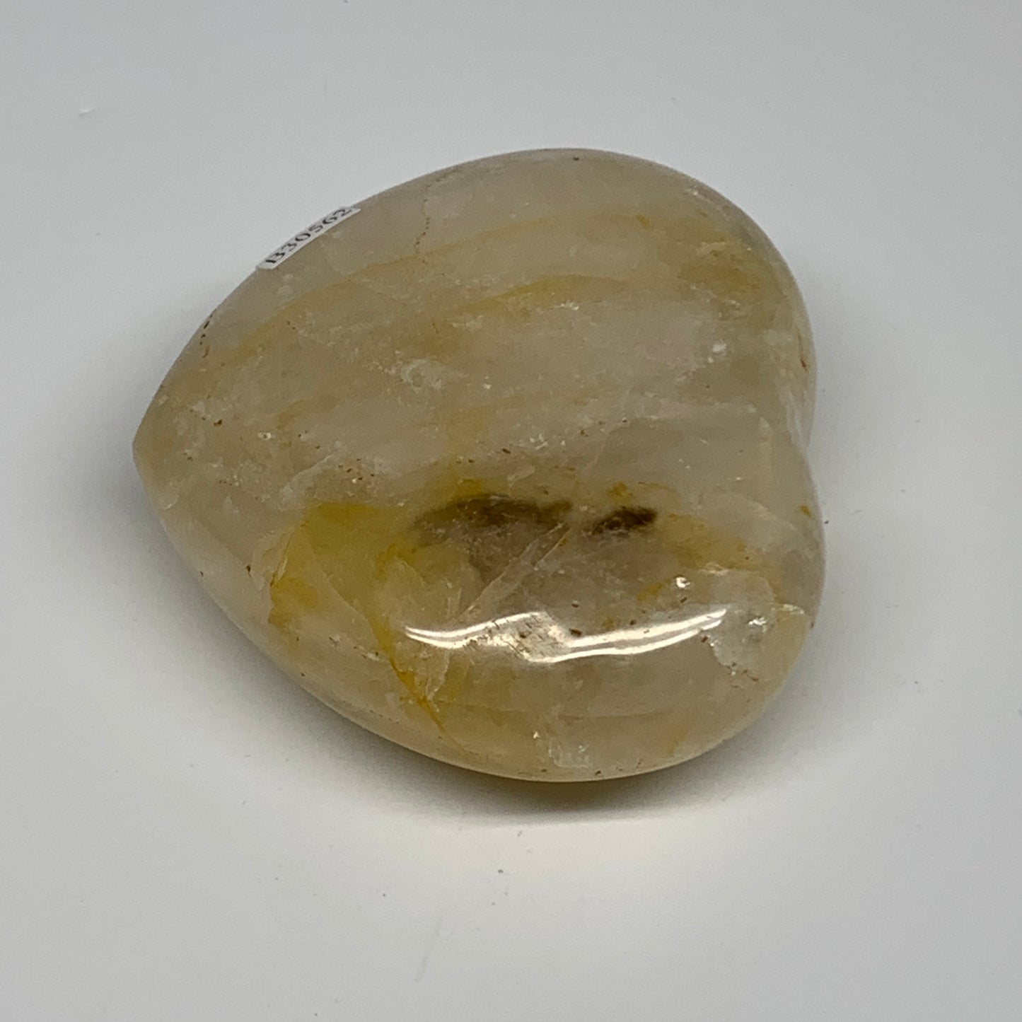 332.8g, 3"x3.3"x1.4" Yellow Healing Quartz Heart Crystal @Madagascar, B30562