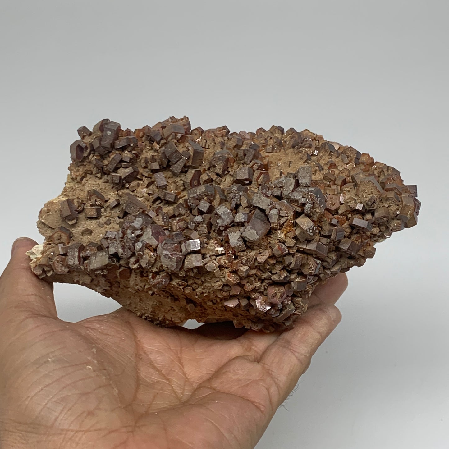 3 lbs, 5.7"x5"x2.8", Vanadinite Crystals Cluster Mineral Specimens, B34000